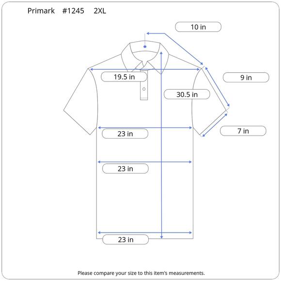 Primark Polo Men's 2XL Shirt Short Sleeve Cotton Mint Green Checks Birds NWT - Picture 11 of 11